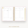 Day Designer 2025 mini daily planner: Peony Bookcloth cover with daily planning page