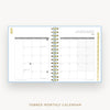 Day Designer 2025 mini daily planner: Chambray Bookcloth cover with monthly calendar