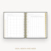 Day Designer 2025 mini daily planner: Classic Black Pebble Texture cover with ideal week worksheet