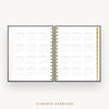 Day Designer 2025 mini daily planner: Classic Black Pebble Texture cover with 12 month calendar