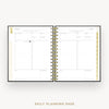 Day Designer 2025 mini daily planner: Classic Black Pebble Texture cover with daily planning page