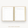 Day Designer 2025 mini daily planner: Caramel Latte Pebble Texture cover with ideal week worksheet