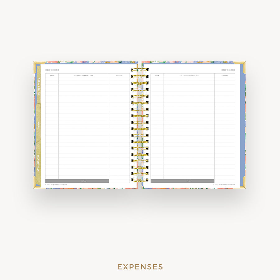 Day Designer 2025 weekly planner: Lorelei cover with expense tracking pages