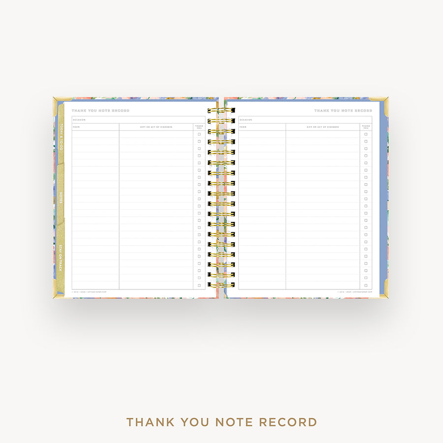 Day Designer 2025 weekly planner: Lorelei cover with thank you notes pages