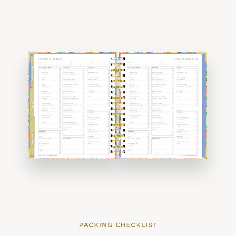 Day Designer 2025 weekly planner: Lorelei cover with packing checklist