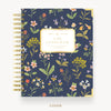 Day Designer 2025 weekly planner: Fresh Sprigs hard cover, gold wire binding