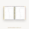 Day Designer 2025 weekly planner: Fresh Sprigs cover with entertainment party planner