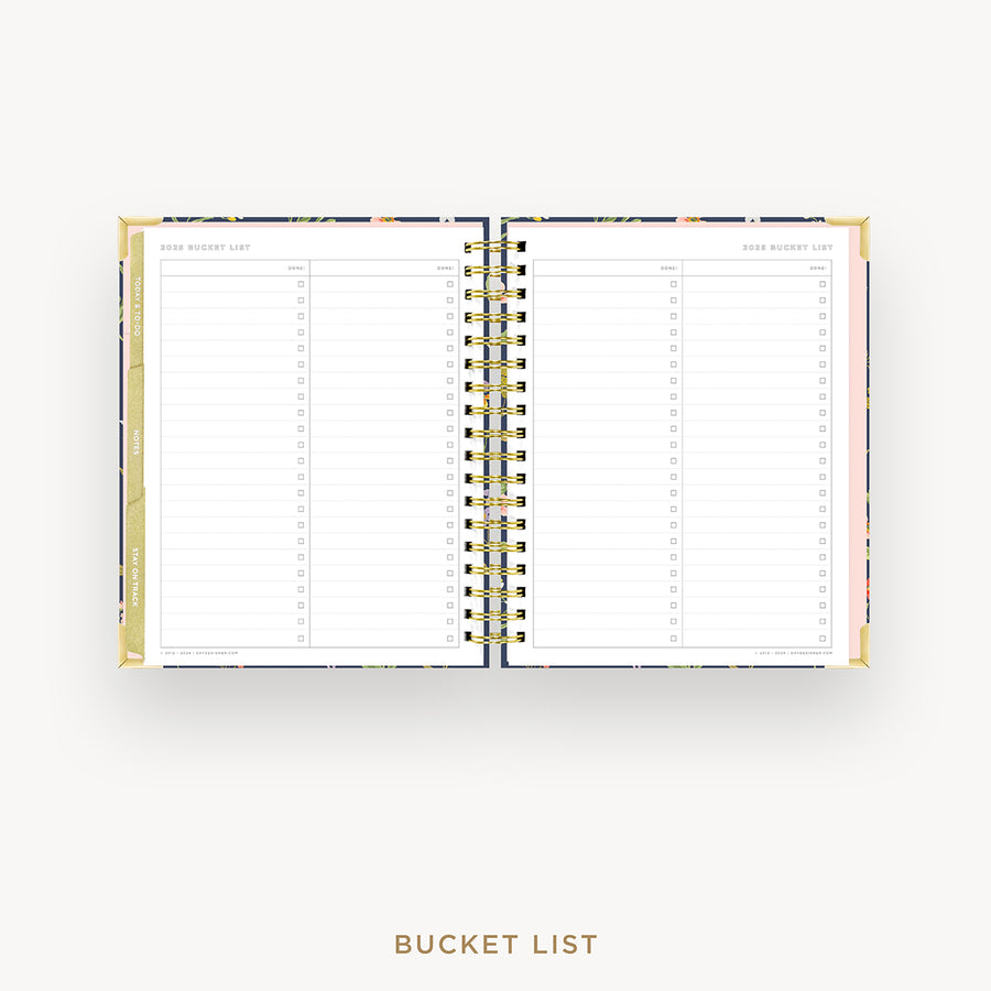 Day Designer 2025 weekly planner: Fresh Sprigs cover with bucket list