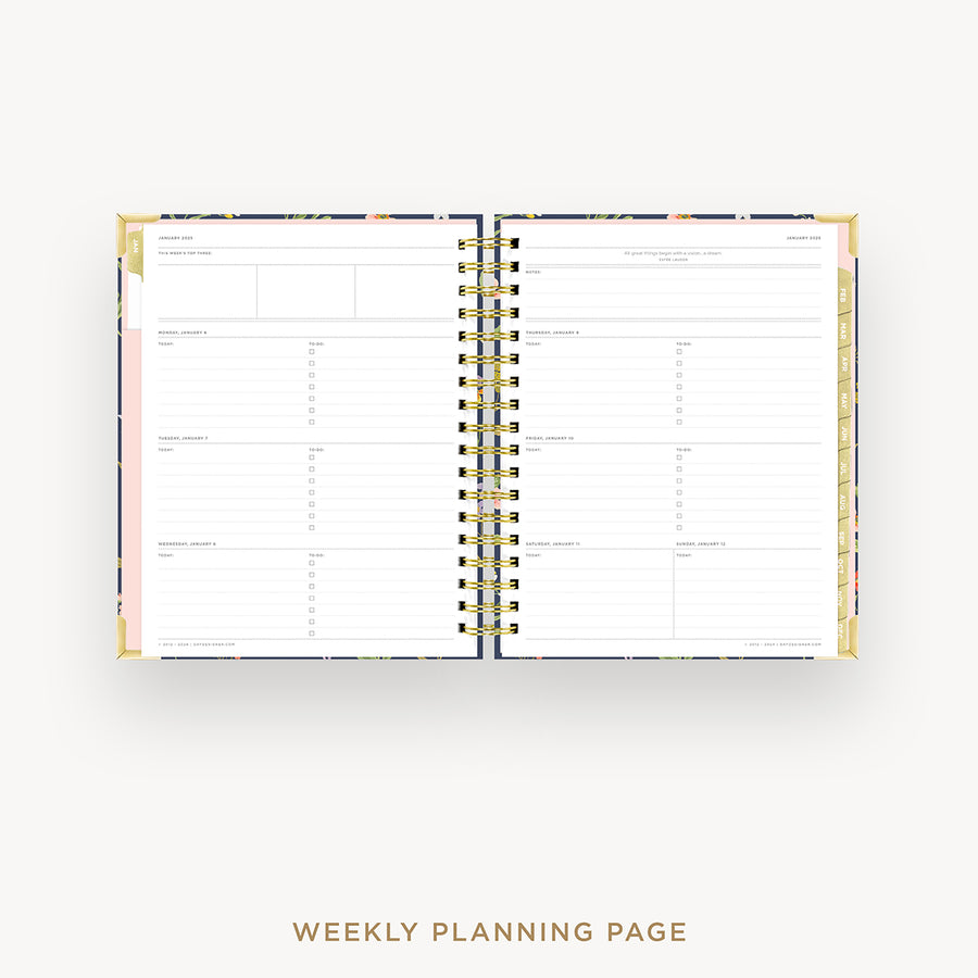 Day Designer 2025 weekly planner: Fresh Sprigs cover with weekly planning pages