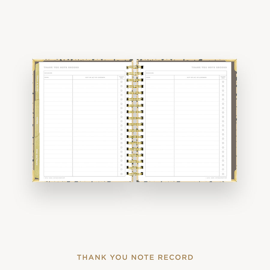 Day Designer 2025 weekly planner: Savannah cover with thank you notes pages