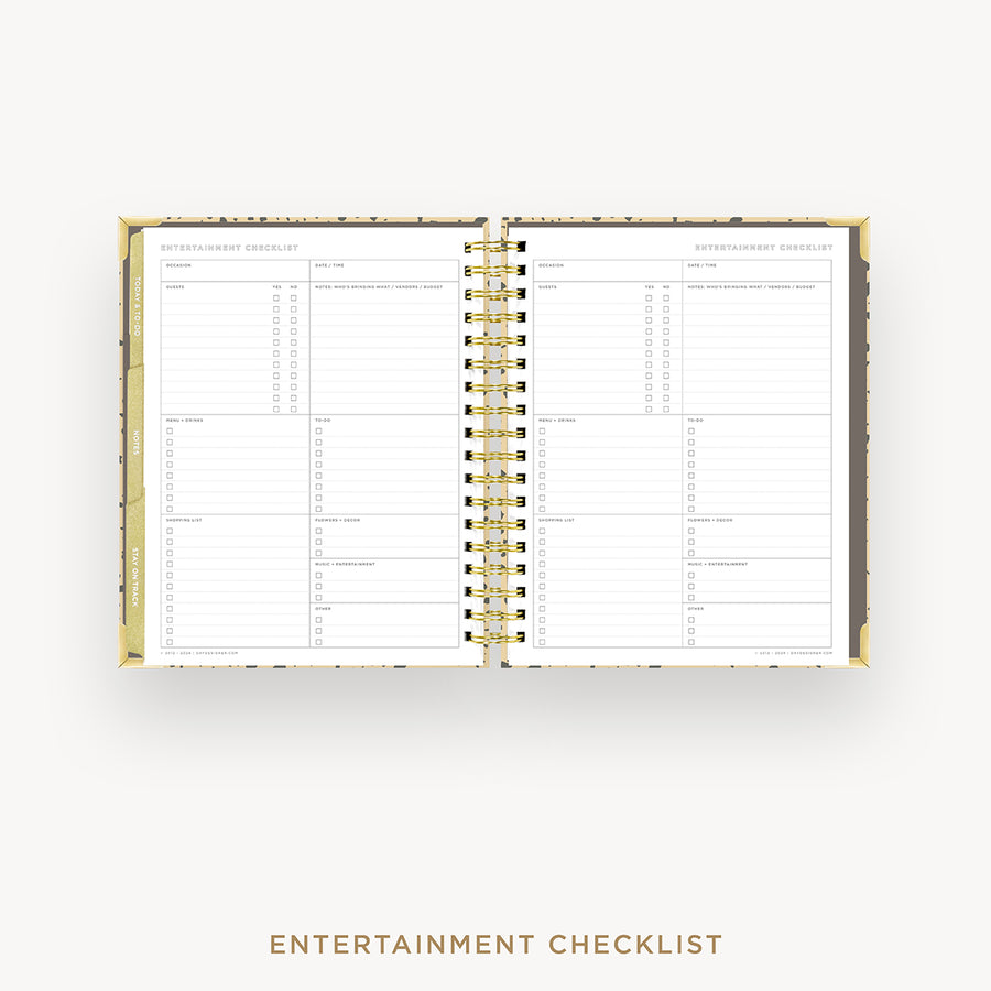 Day Designer 2025 weekly planner: Savannah cover with entertainment party planner