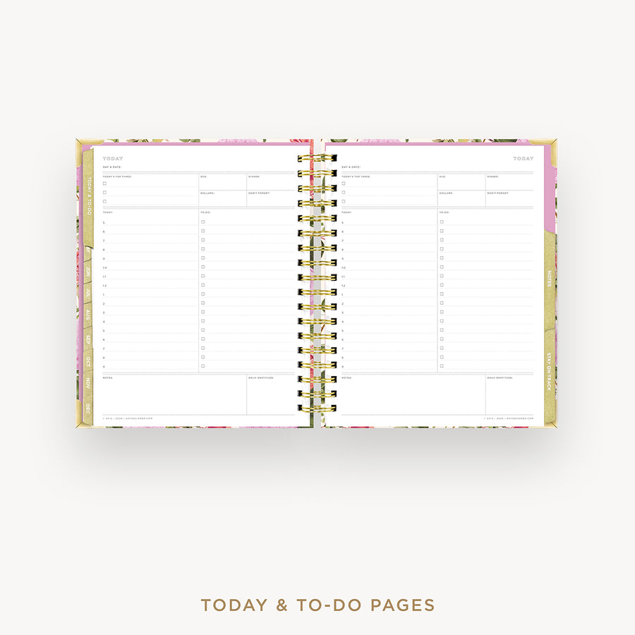 Day Designer 2025 weekly planner: Camellia cover with undated daily planning pages