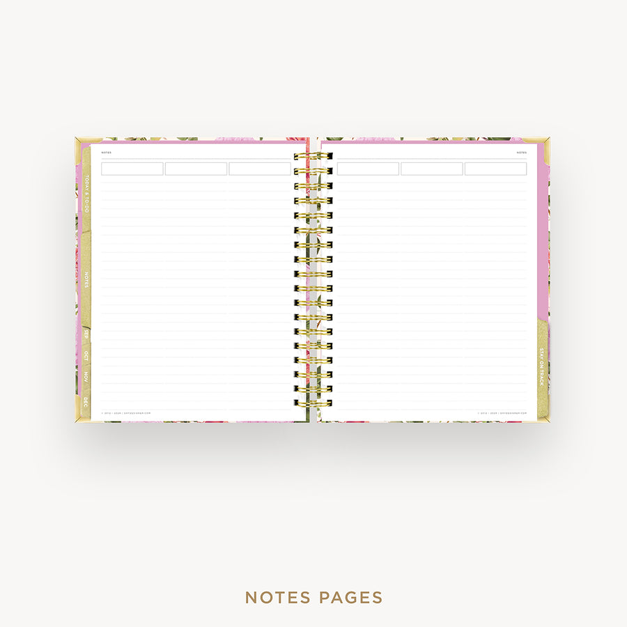 Day Designer 2025 weekly planner: Camellia cover with note-taking pages