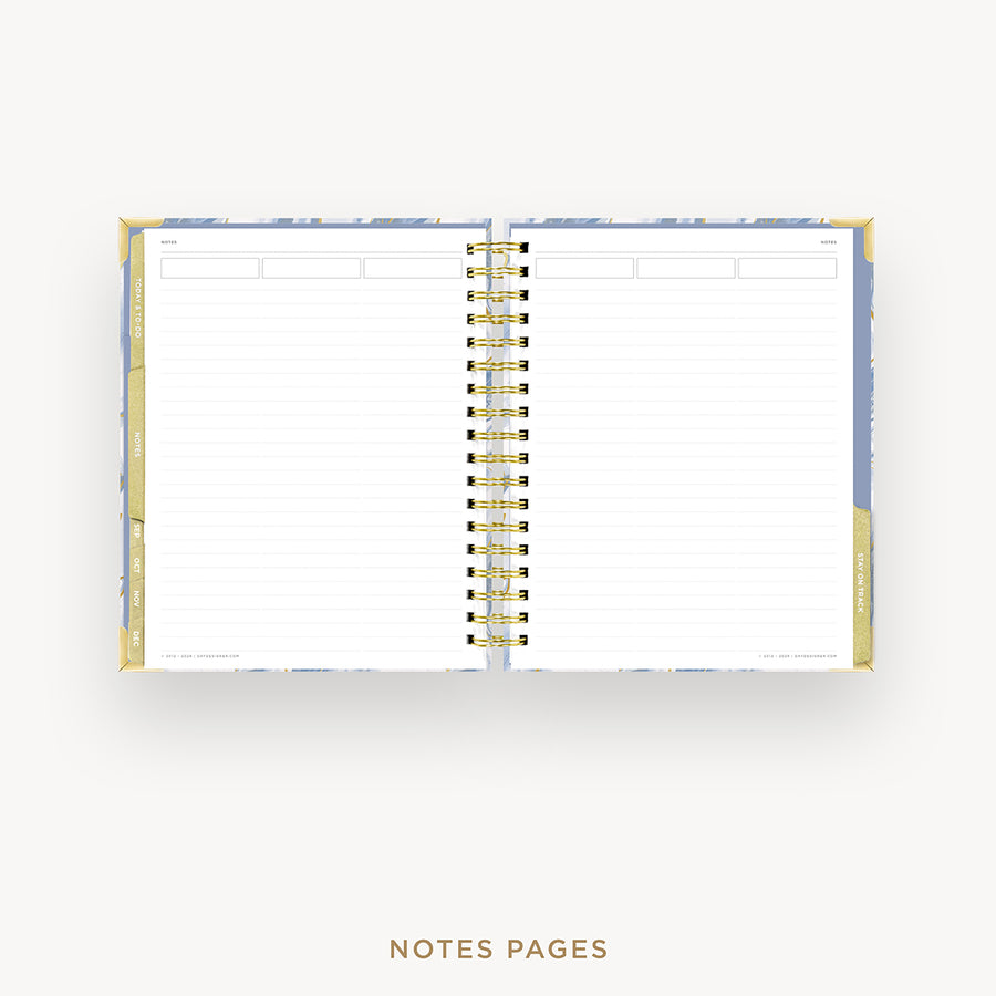 Day Designer 2025 weekly planner: Azure cover with note-taking pages