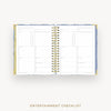 Day Designer 2025 weekly planner: Azure cover with entertainment party planner