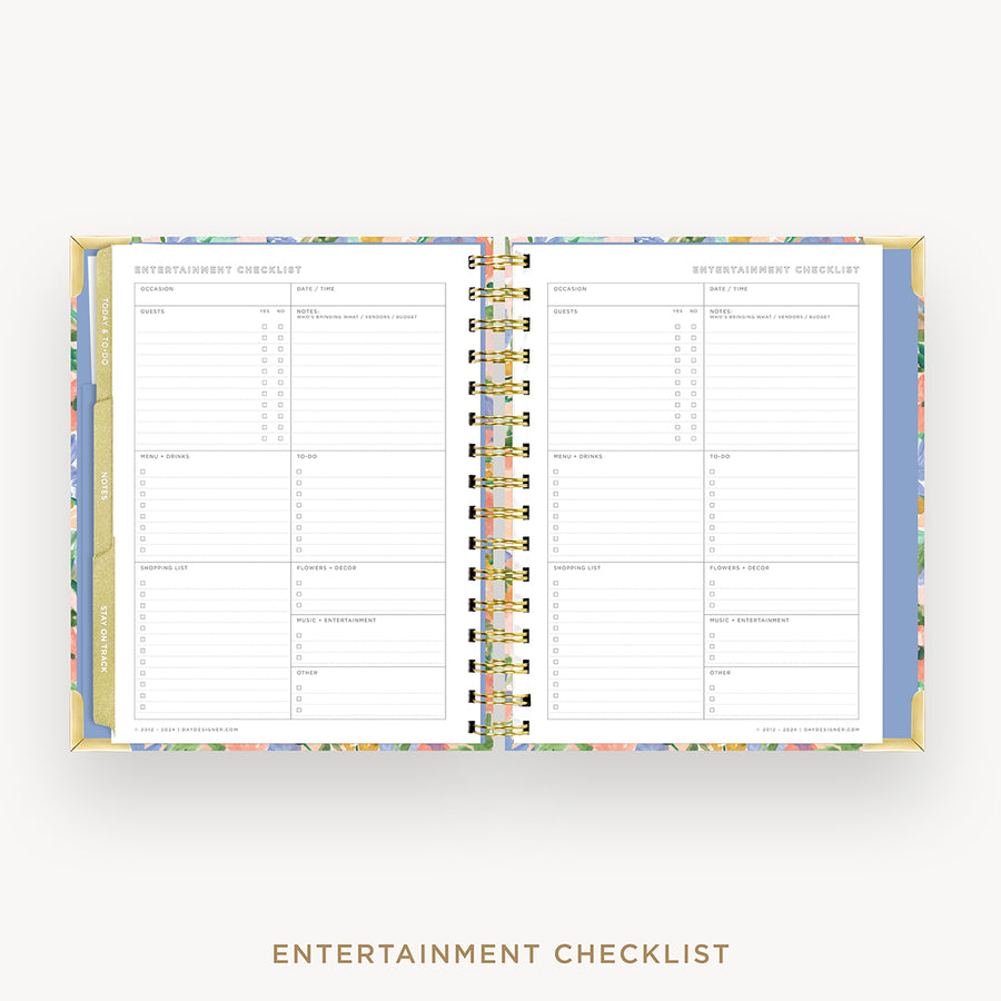 Day Designer 2025 mini weekly planner: Lorelei cover with entertainment party planner