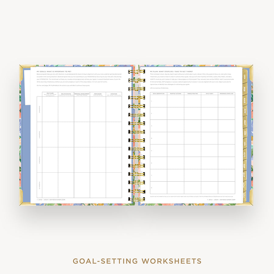 Day Designer 2025 mini weekly planner: Lorelei cover with goals worksheet