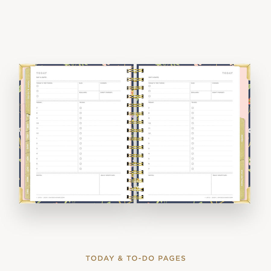 Day Designer 2025 mini weekly planner: Fresh Sprigs cover with undated daily planning pages