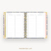 Day Designer 2025 mini weekly planner: Fresh Sprigs cover with favorite books and movies pages