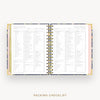 Day Designer 2025 mini weekly planner: Fresh Sprigs cover with packing checklist