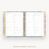 Day Designer 2025 mini weekly planner: Fresh Sprigs cover with entertainment party planner