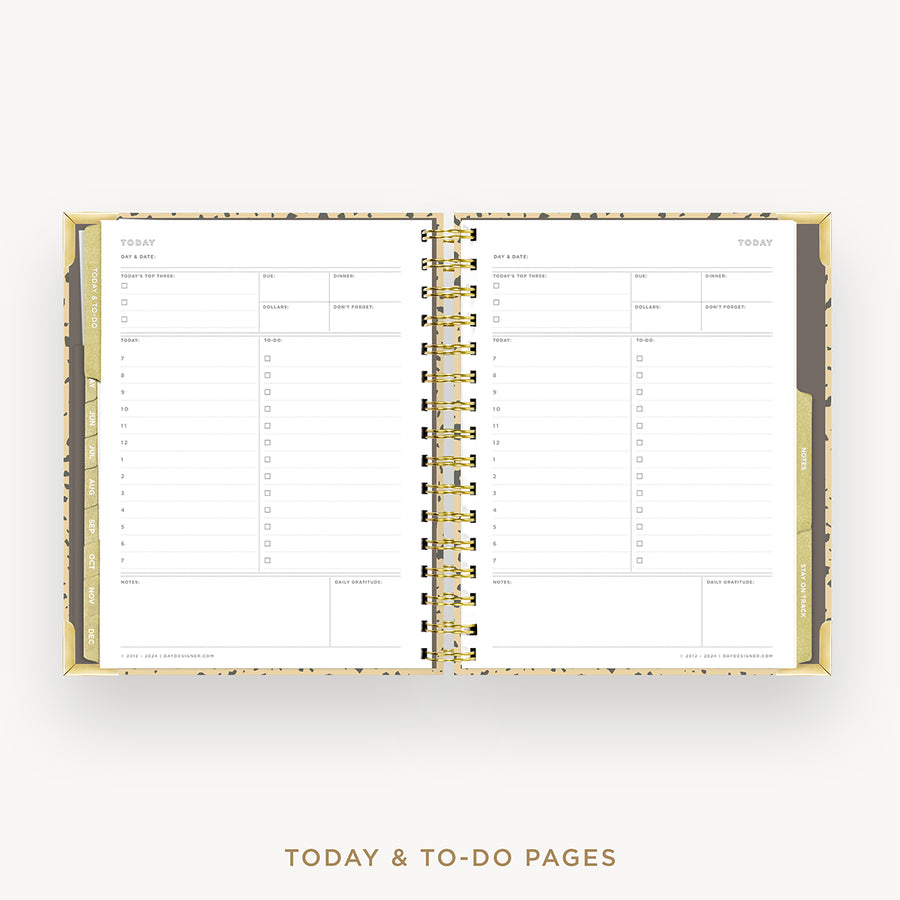 Day Designer 2025 mini weekly planner: Savannah cover with undated daily planning pages