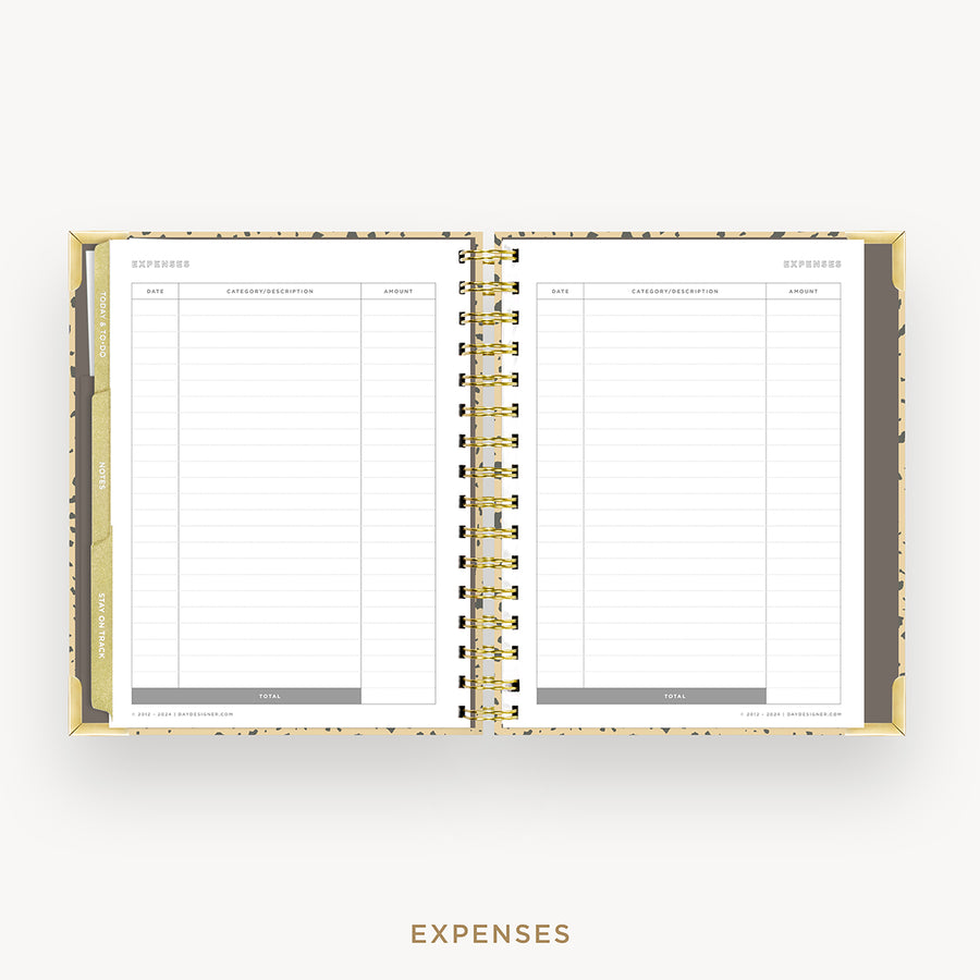 Day Designer 2025 mini weekly planner: Savannah cover with expense tracking pages