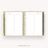 Day Designer 2025 mini weekly planner: Savannah cover with favorite books and movies pages