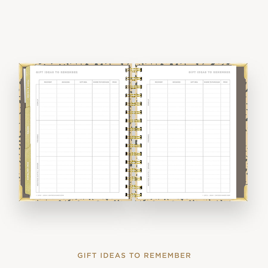 Day Designer 2025 mini weekly planner: Savannah cover with gift ideas pages