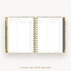 Day Designer 2025 mini weekly planner: Savannah cover with thank you notes pages