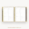 Day Designer 2025 mini weekly planner: Savannah cover with entertainment party planner