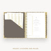 Day Designer 2025 mini weekly planner: Savannah cover with pocket and gold stickers