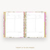 Day Designer 2025 mini weekly planner: Camellia cover with undated daily planning pages