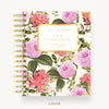 Day Designer 2025 mini weekly planner: Camellia hard cover, gold wire binding