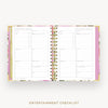 Day Designer 2025 mini weekly planner: Camellia cover with entertainment party planner