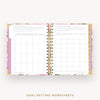 Day Designer 2025 mini weekly planner: Camellia cover with goals worksheet