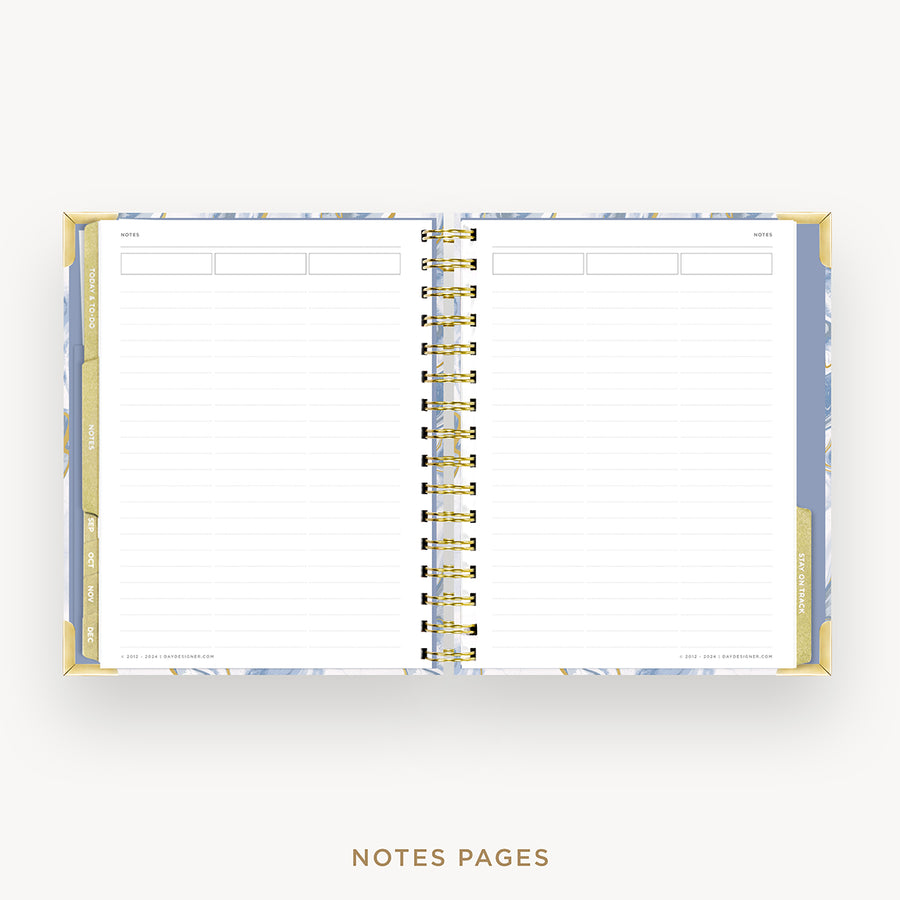 Day Designer 2025 mini weekly planner: Azure cover with note-taking pages