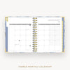 Day Designer 2025 mini weekly planner: Azure cover with monthly calendar