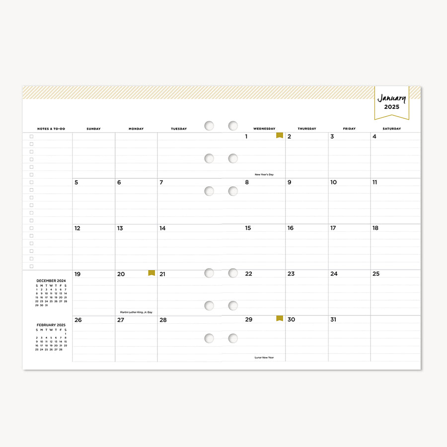 A5 Planner Inserts: 2025 Weekly/Monthly A5 (Calendar Year)