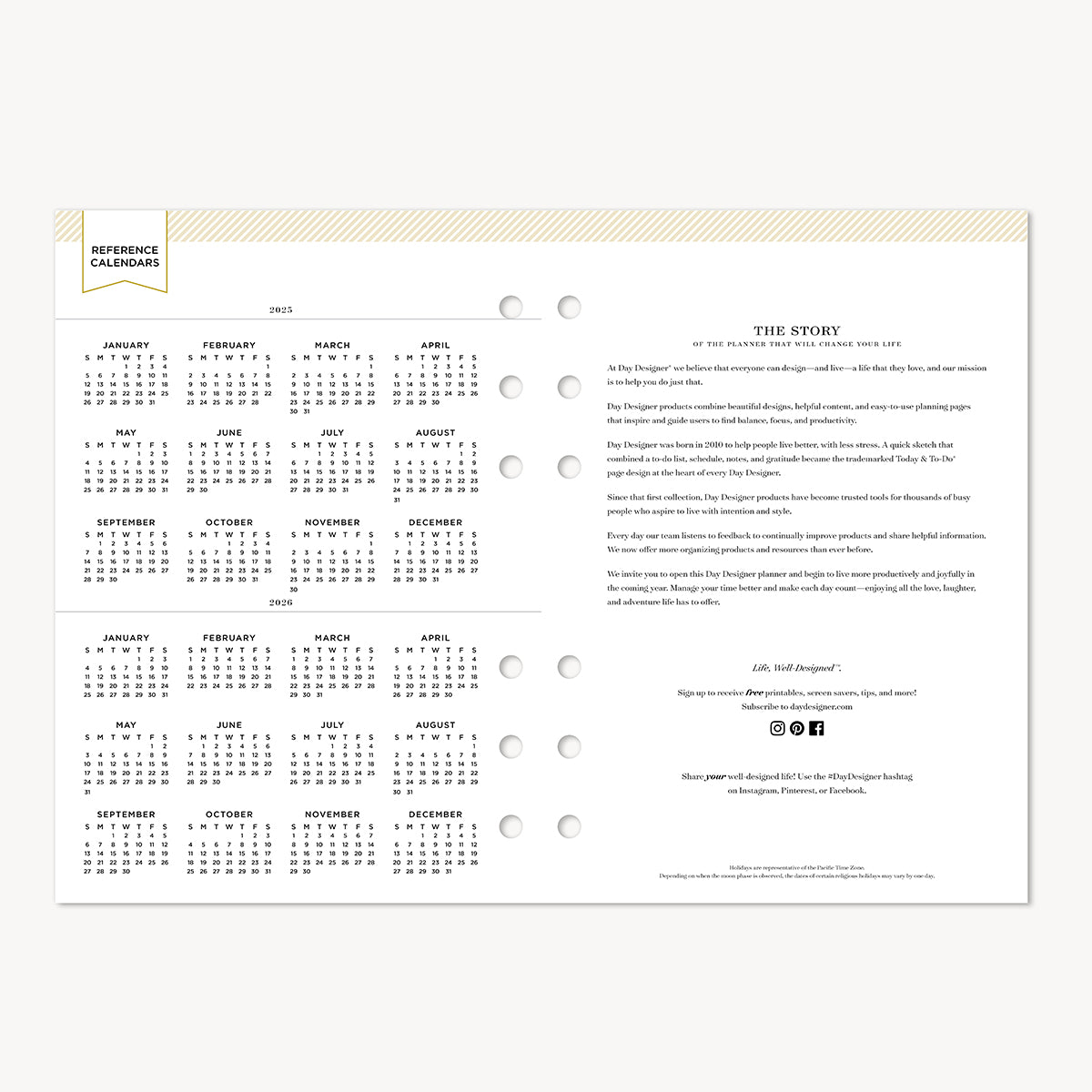 A5 Planner Inserts: 2025 Monthly Calendar (Calendar Year)