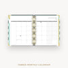 Day Designer 2026 daily planner: black stripe cover with monthly calendar
