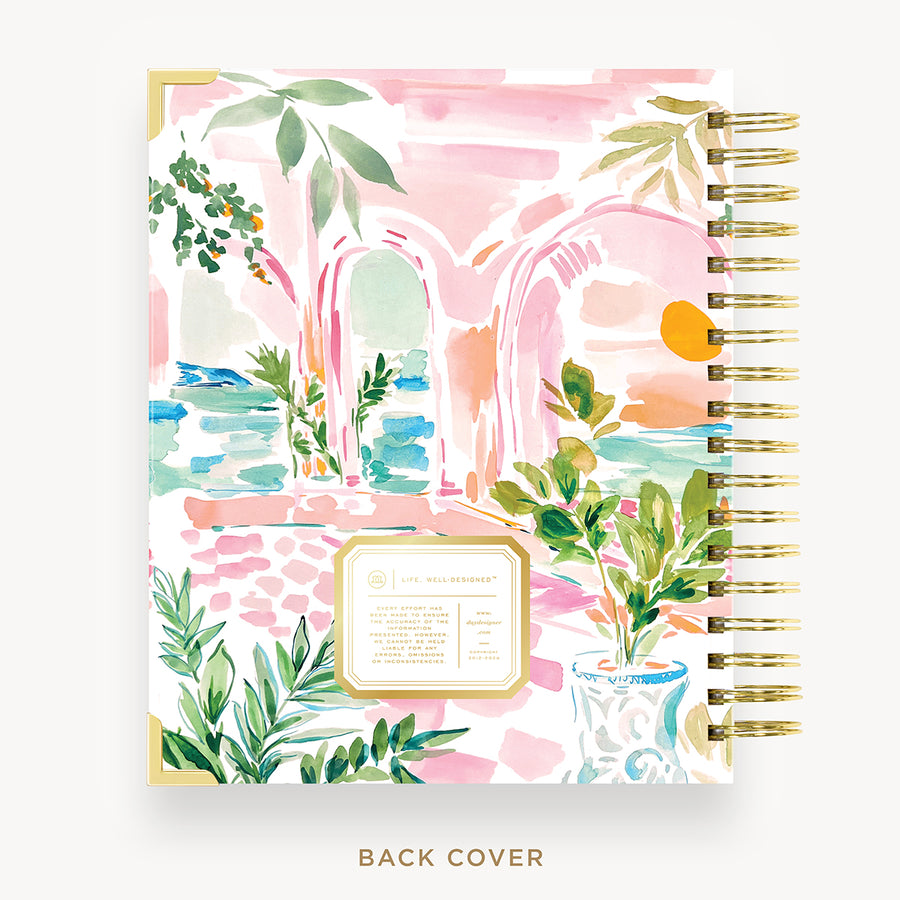 Day Designer 2026 daily planner: capri back cover with gold detail