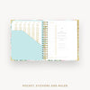 Day Designer 2026 daily planner: capri cover with pocket and gold stickers