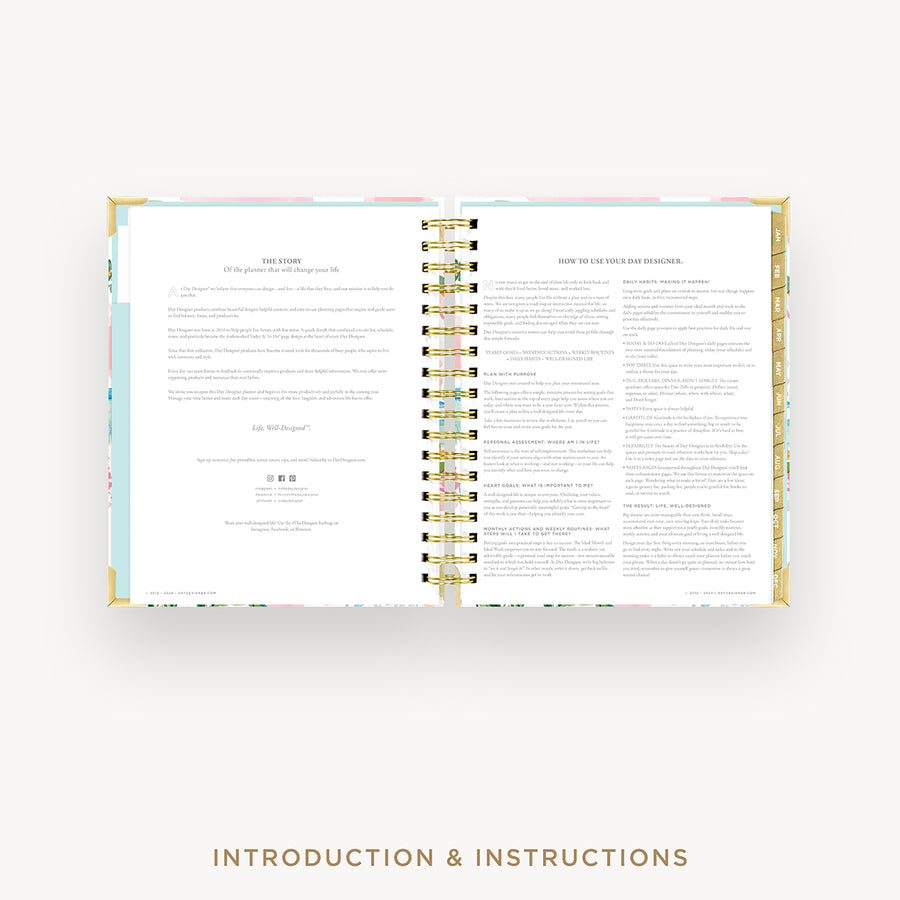 Day Designer 2026 daily planner: capri cover with introduction and how to guide