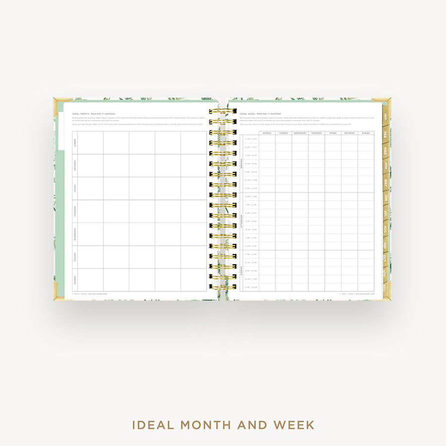 Day Designer 2026 daily planner: vintage floral cover with ideal week worksheet