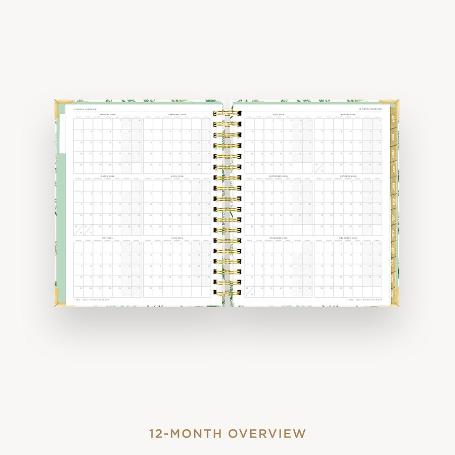 Day Designer 2026 daily planner: vintage floral cover with 12 month calendar