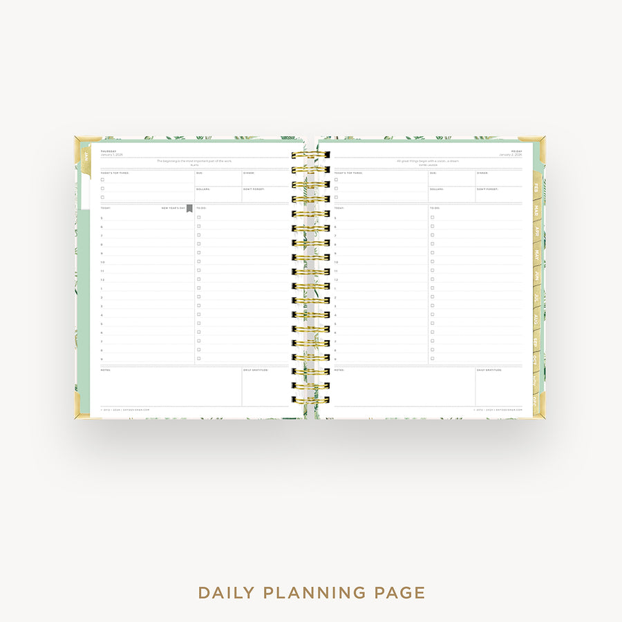 Day Designer 2026 daily planner: vintage floral cover with daily planning page