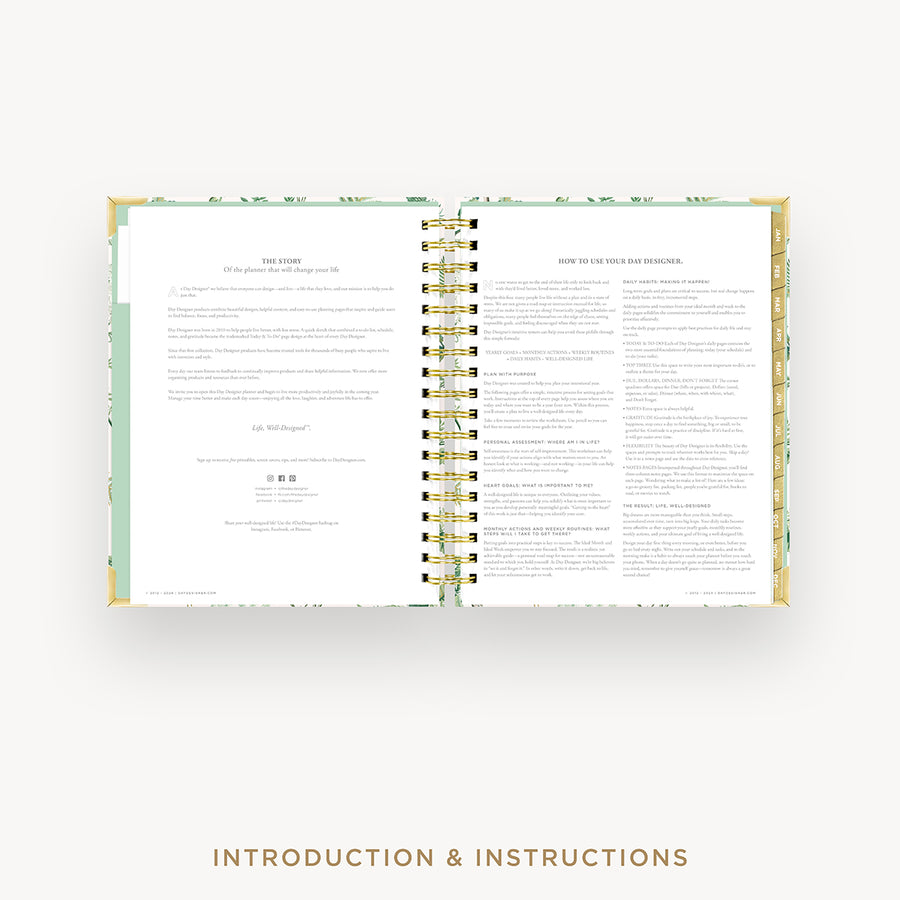 Day Designer 2026 daily planner: vintage cover with introduction and how to guide