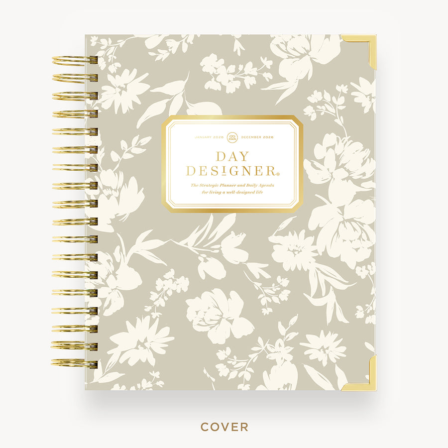 Day Designer 2026 daily planner: silhouette hard cover, gold wire binding