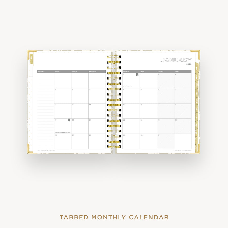 Day Designer 2026 daily planner: silhouette cover with monthly calendar